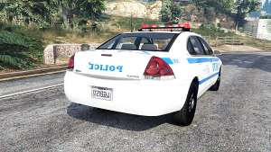 Chevrolet Impala 2007 NYPD v1.1 [replace] for GTA 5 - rear view
