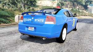 Dodge Charger Michigan State Police [replace] for GTA 5 - rear view