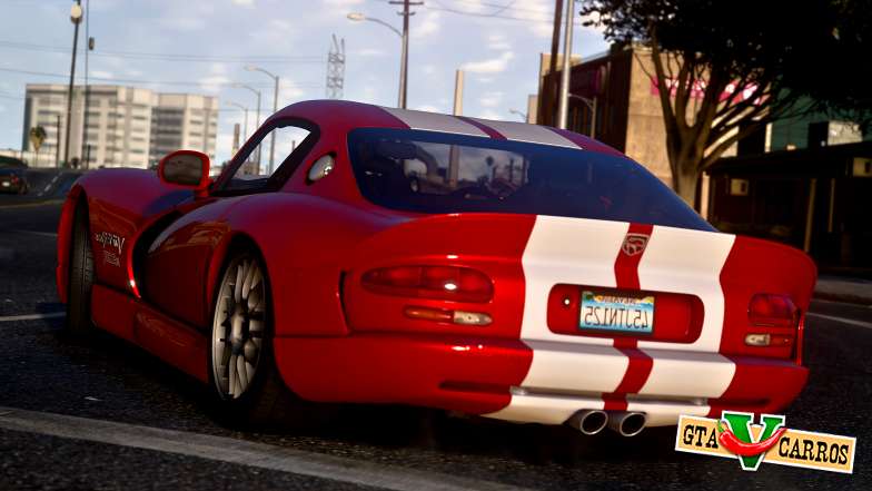 1999 Dodge Viper GTS ACR 1.4 for GTA 5 - rear view