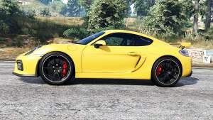 Porsche Cayman GT4 (981C) 2016 v1.1 [replace] for GTA 5 - side view