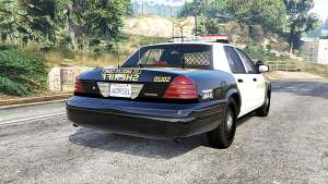 Ford Crown Victoria Sheriff CVPI [replace] for GTA 5 - rear view