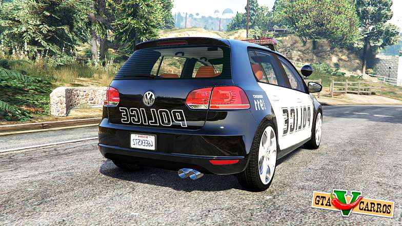 Volkswagen Golf (Typ 5K) LSPD v1.1 [replace] for GTA 5 - rear view