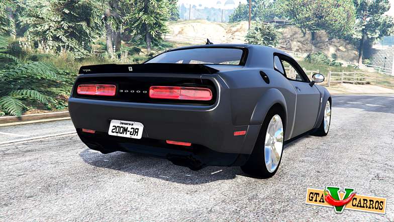 Dodge Challenger SRT Demon (LC) 2018 [replace] for GTA 5 - rear view