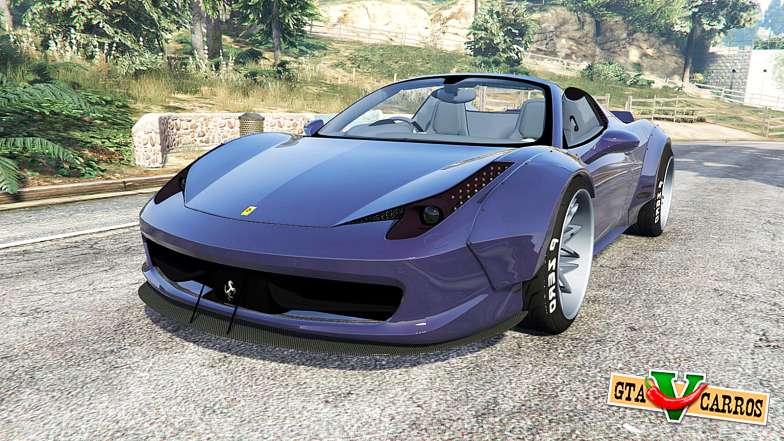 Ferrari 458 Spider LibertyWalk v1.1 [replace] for GTA 5 - front view