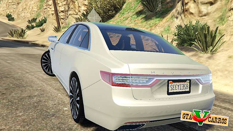 Lincoln Continental 2017 v1.0 for GTA 5 - rear view