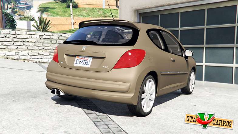 Peugeot 207 RC 2007 [add-on] for GTA 5 - rear view