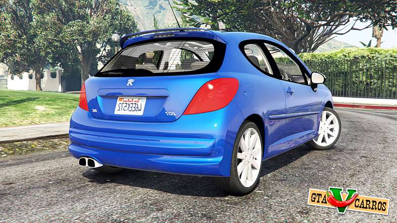 Peugeot 207 RC 2007 v0.3 [add-on] for GTA 5 - rear view