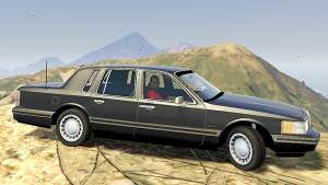 Lincoln TownCar 1991 for GTA 5 - side view