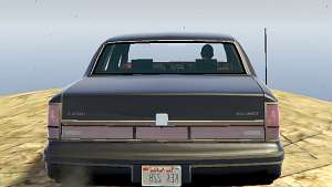 Lincoln TownCar 1991 for GTA 5 - rear view