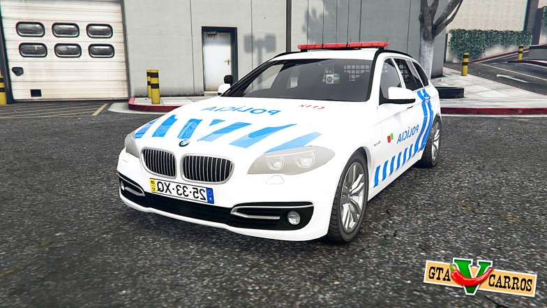BMW 530d Touring Portuguese Police [replace] for GTA 5 - front view
