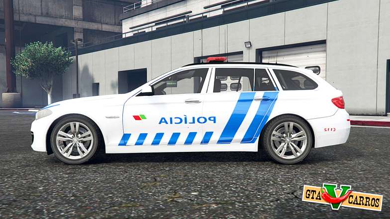 BMW 530d Touring Portuguese Police [replace] for GTA 5 - side view