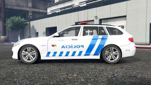 BMW 530d Touring Portuguese Police [replace] for GTA 5 - side view