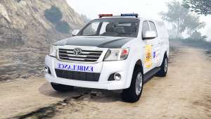 Toyota Hilux Double Cab Thai Ambulance [replace] for GTA 5 - front view