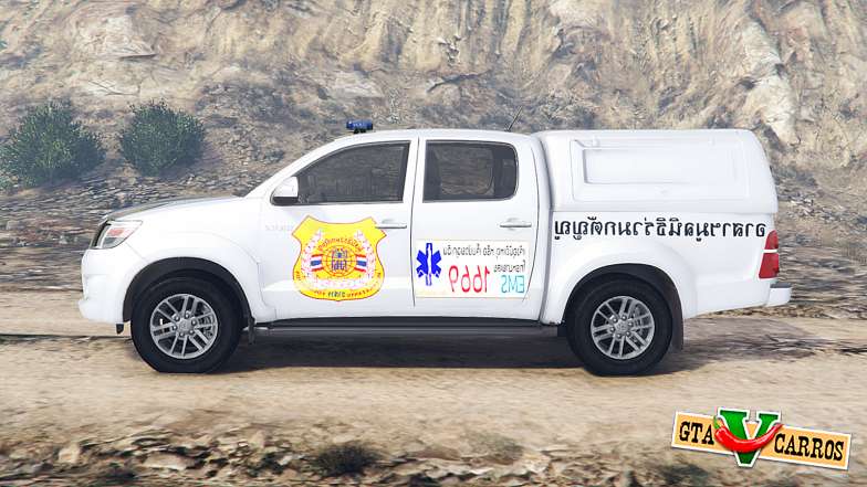 Toyota Hilux Double Cab Thai Ambulance [replace] for GTA 5 - side view