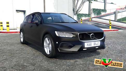 Volvo V60 T6 2018 Unmarked Police [ELS] for GTA 5 - front view