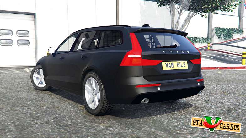 Volvo V60 T6 2018 Unmarked Police [ELS] for GTA 5 - rear view