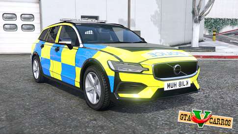 Volvo V60 T6 2018 Police [ELS] for GTA 5 - front view