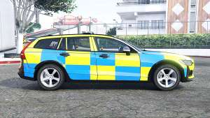 Volvo V60 T6 2018 Police [ELS] for GTA 5 - side view