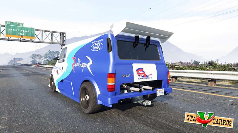 Ford Transit Supervan 3 2004 [replace] for GTA 5 - rear view