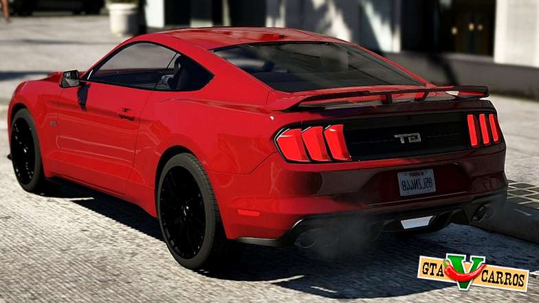 Ford Mustang GT 2018 for GTA 5 - rear view